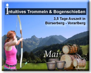 Intuitives Trommeln und Bogenschießen in Vorarlberg